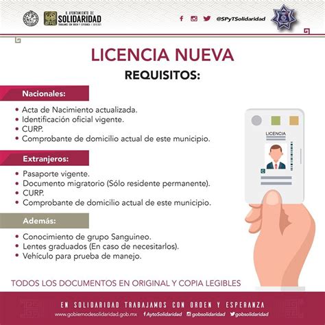 requisitos para la licencia